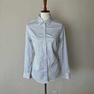 Banana Republic Polka Dot Blouse in White and Black